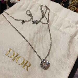 925 Silver cubic Zirconia pendant on a Stainless Steel chain